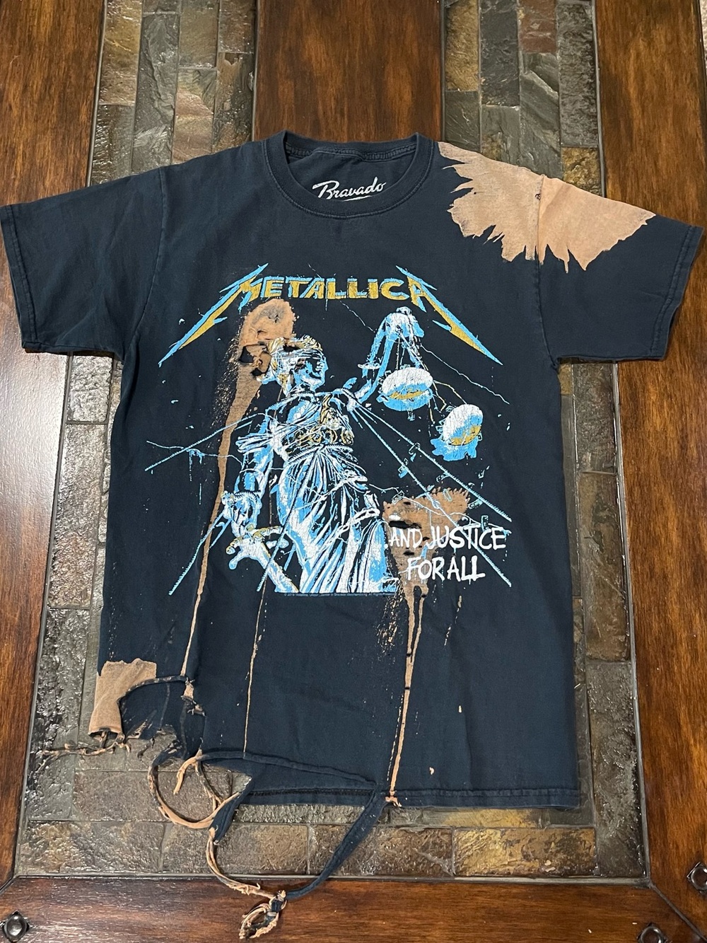 Bravado Black Crewneck Metallica T-Shirt And Justice For All